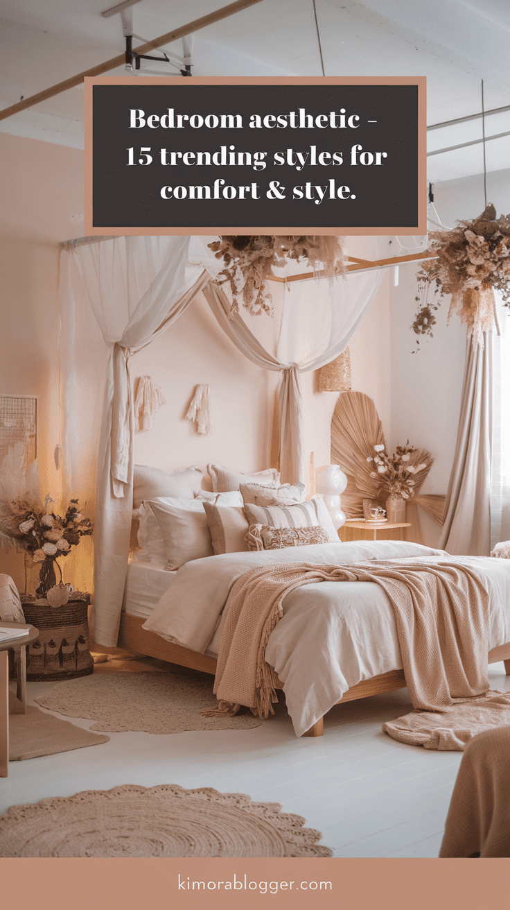 15-bedroom aesthetic trends that bring warmth, personality, and effortless style into your space—no matter your budget or room size.